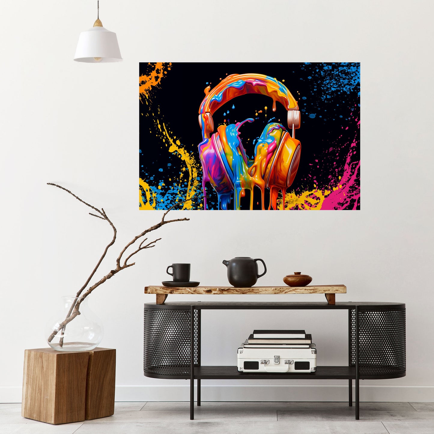 MUSIK ÄR MIN EXTRA HÄRLIGHET Horisontell Poster med självhäftande text
