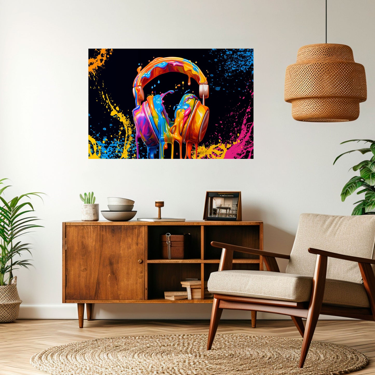 MUSIK ÄR MIN EXTRA HÄRLIGHET Horisontell Poster med självhäftande text