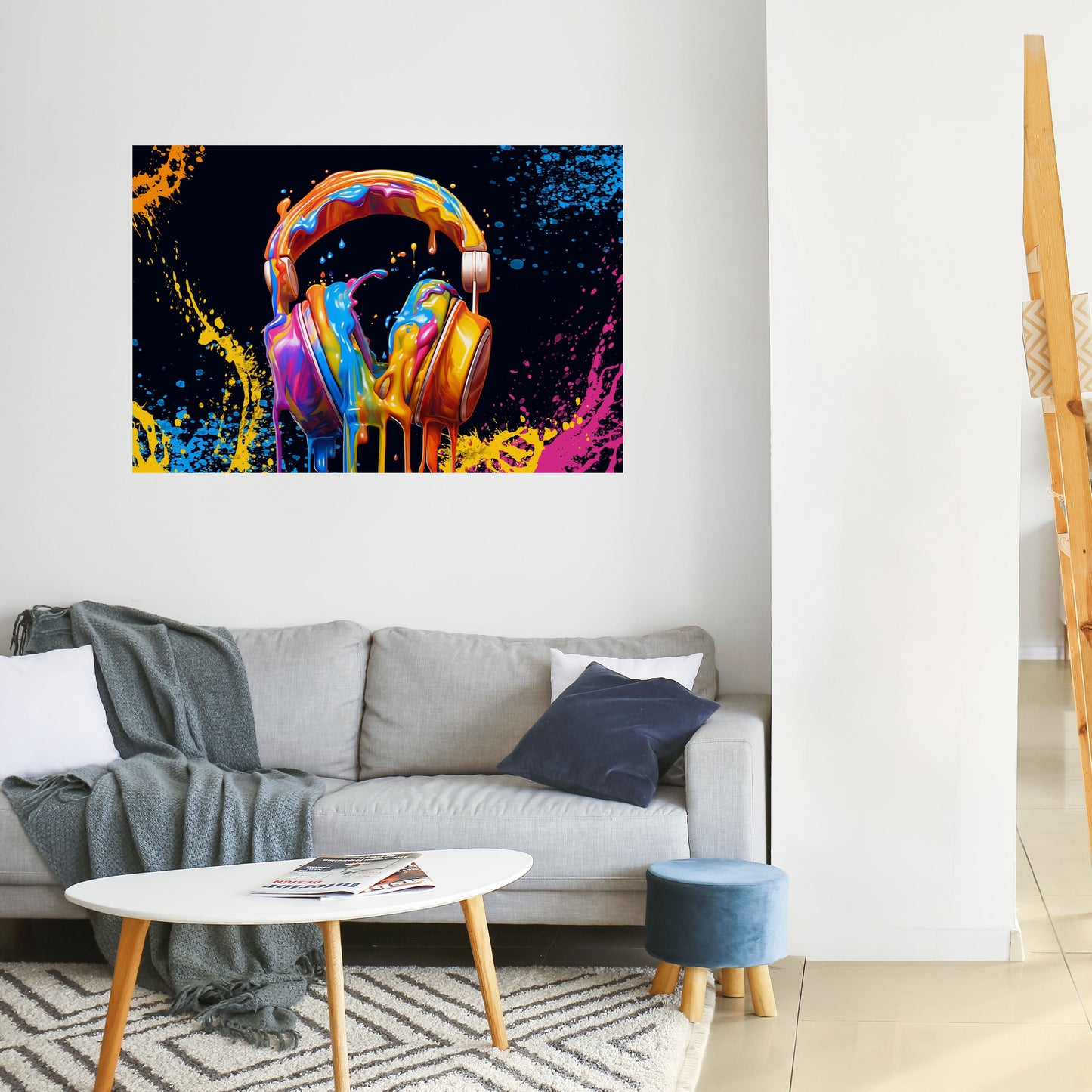 MUSIK ÄR MIN EXTRA HÄRLIGHET Horisontell Poster med självhäftande text