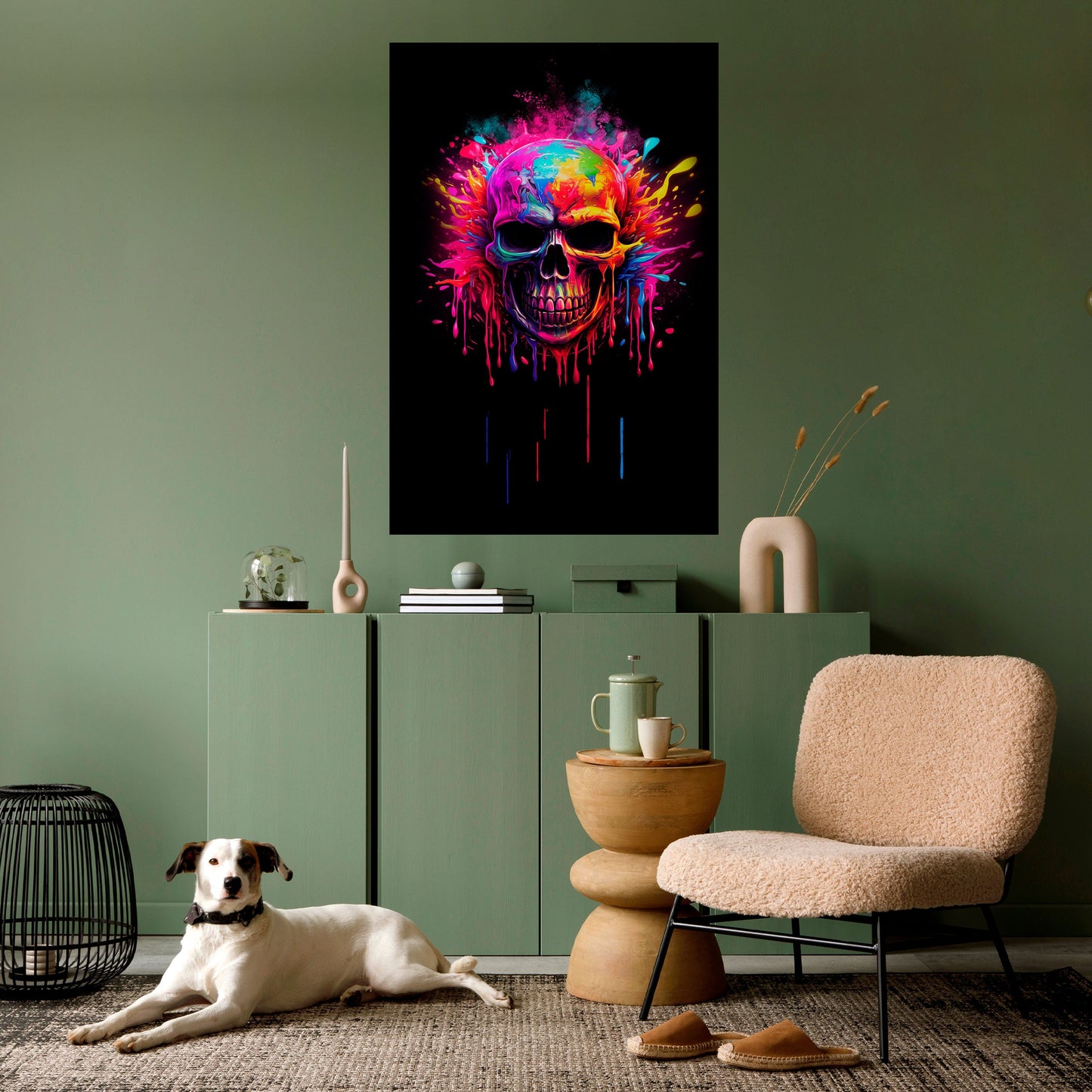SKULL QUEST vertikal poster med självhäftande motiv