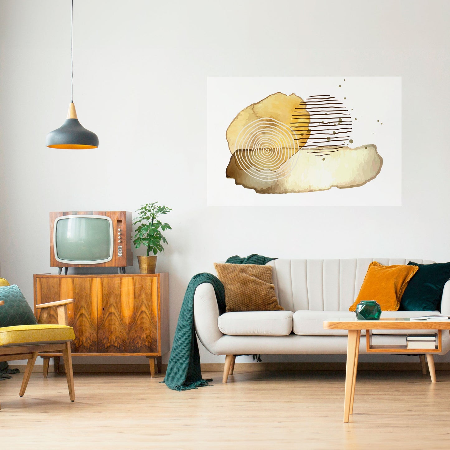 TRANSCENDENT TONES Peel and Stick Horizontal Poster