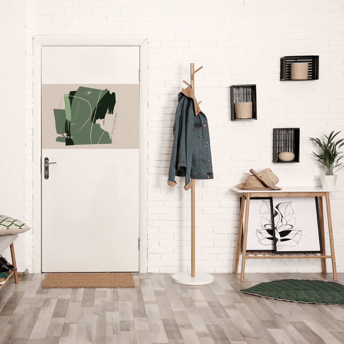 EVERGREEN ESCAPE horisontell affisch med självhäftande text