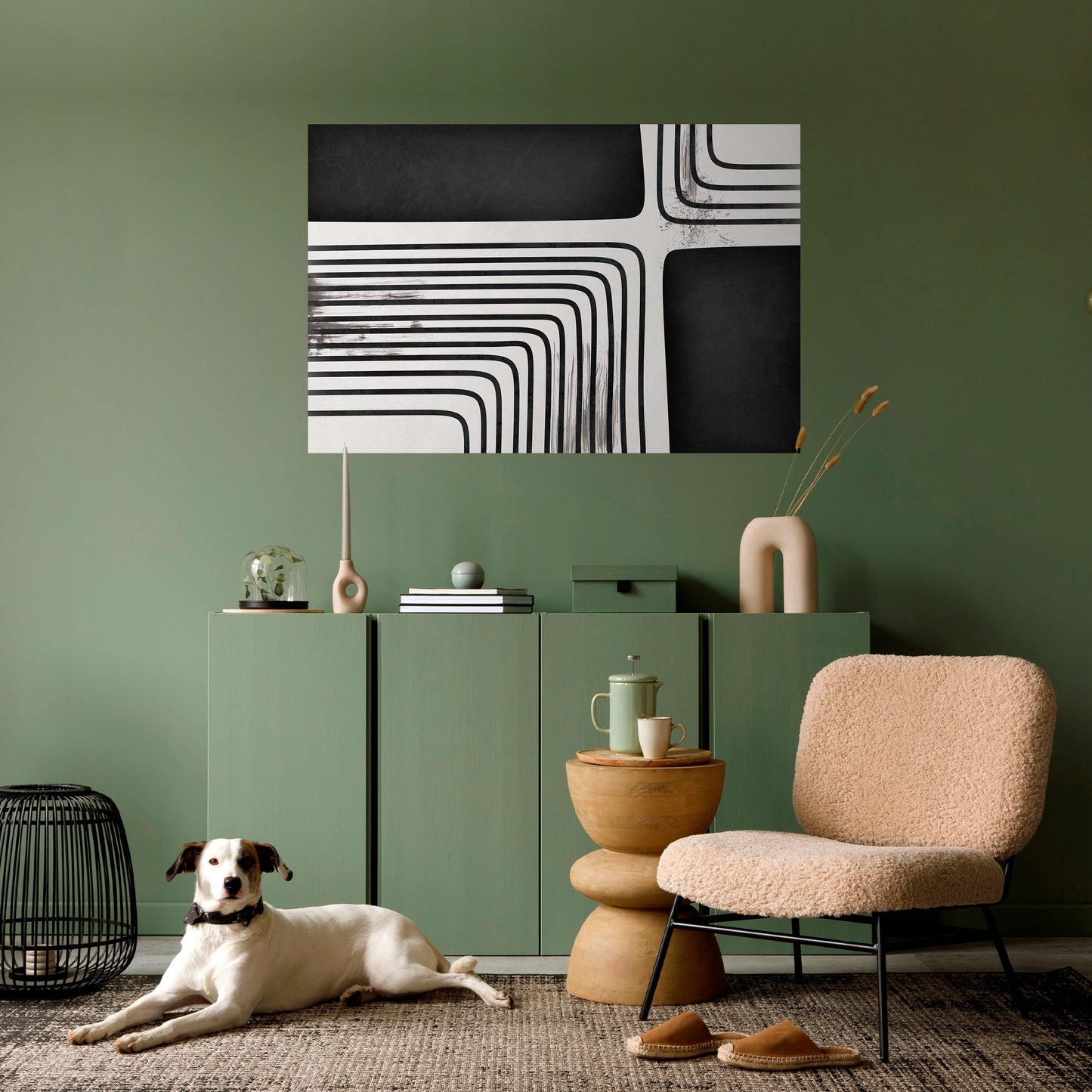 DARKSIDE OF THE LINE Peel and Stick Horizontal Poster