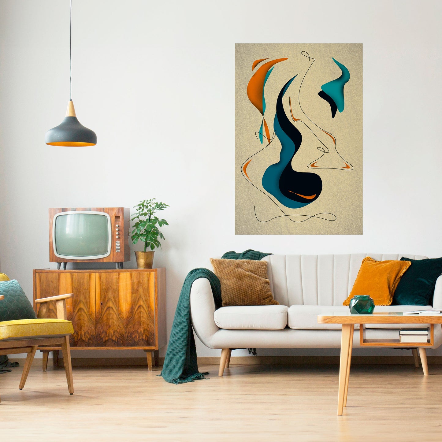 DREAMISK DAZE vertikal poster med självhäftande text