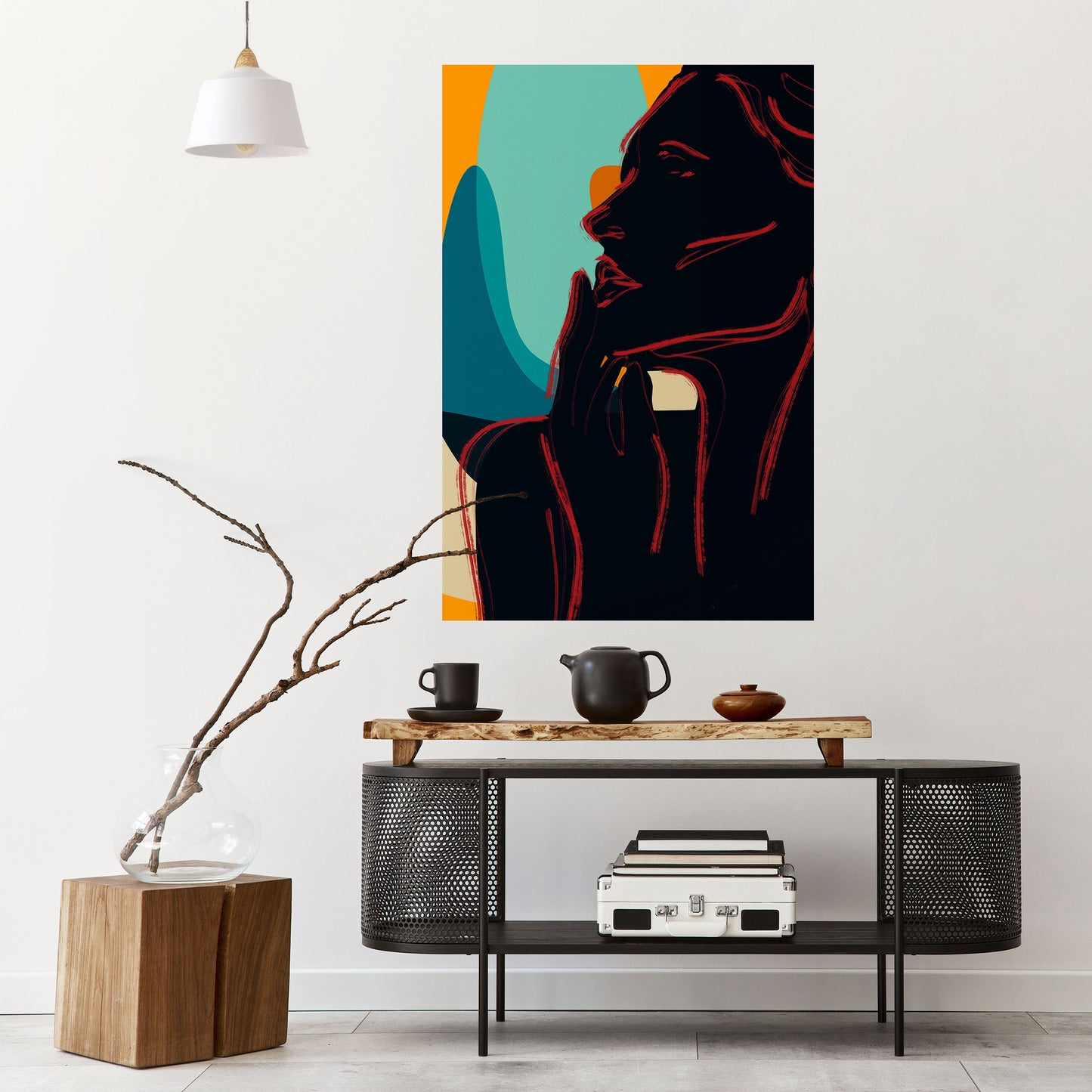 SILHOUETTE SONATA vertikal poster med självhäftande tryck