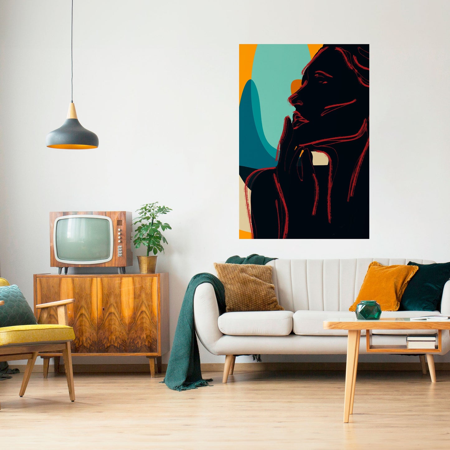 SILHOUETTE SONATA vertikal poster med självhäftande tryck