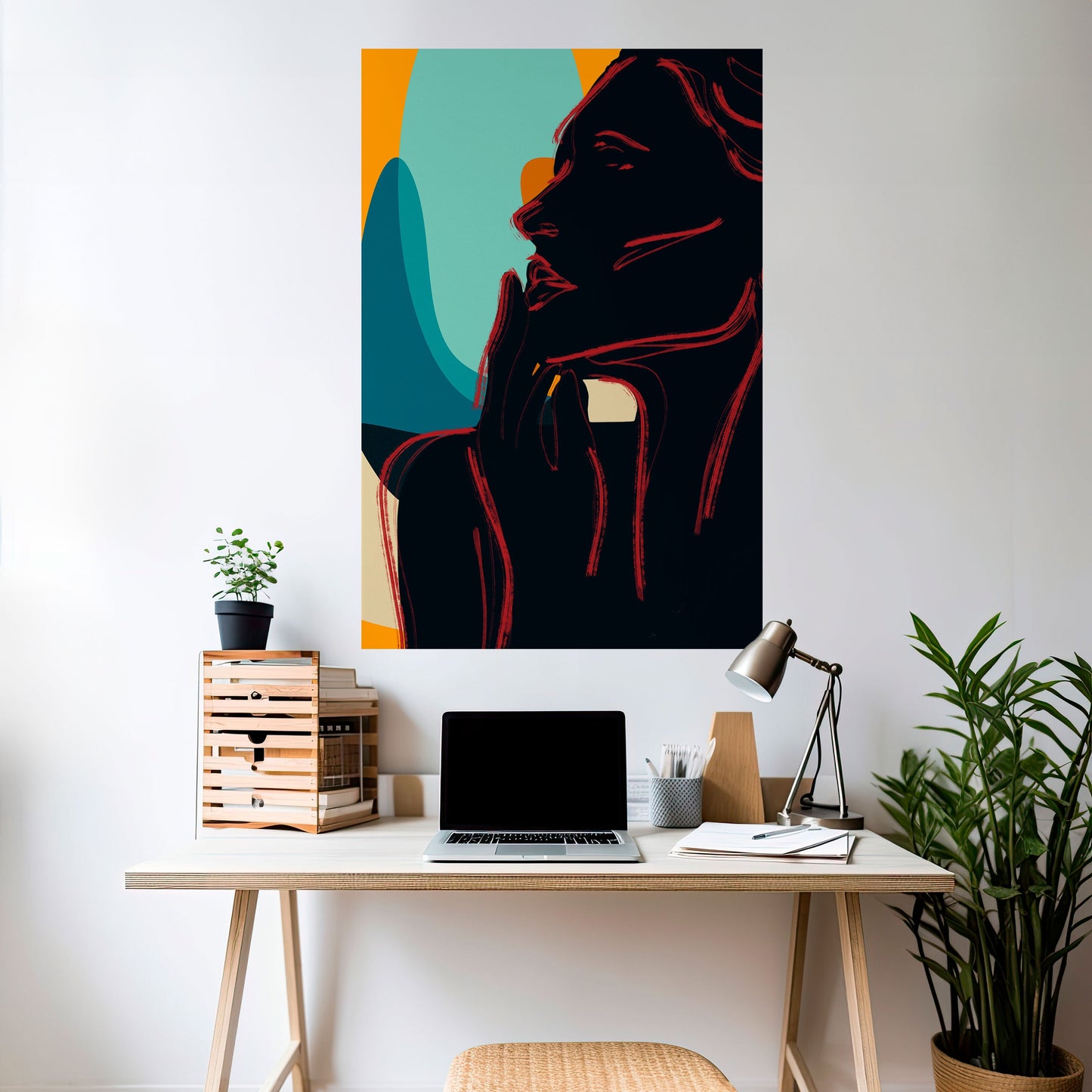 SILHOUETTE SONATA vertikal poster med självhäftande tryck