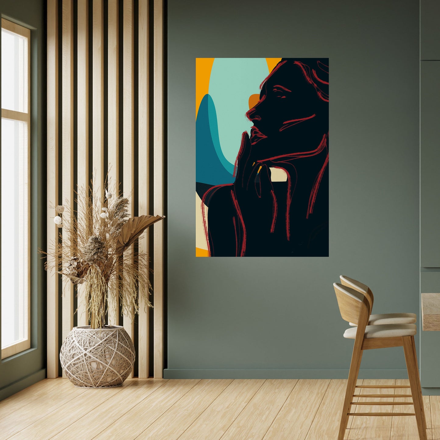 SILHOUETTE SONATA vertikal poster med självhäftande tryck