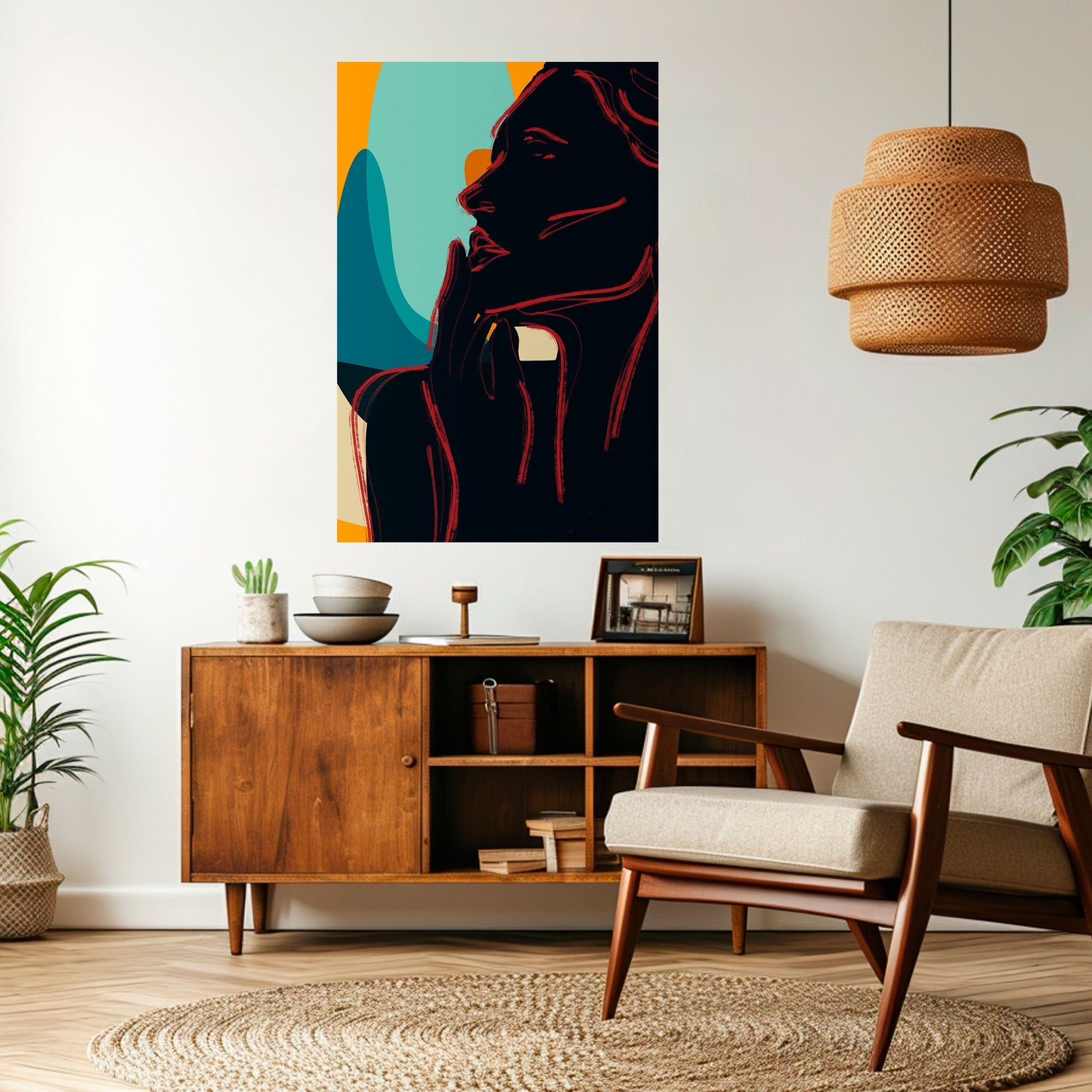 SILHOUETTE SONATA vertikal poster med självhäftande tryck