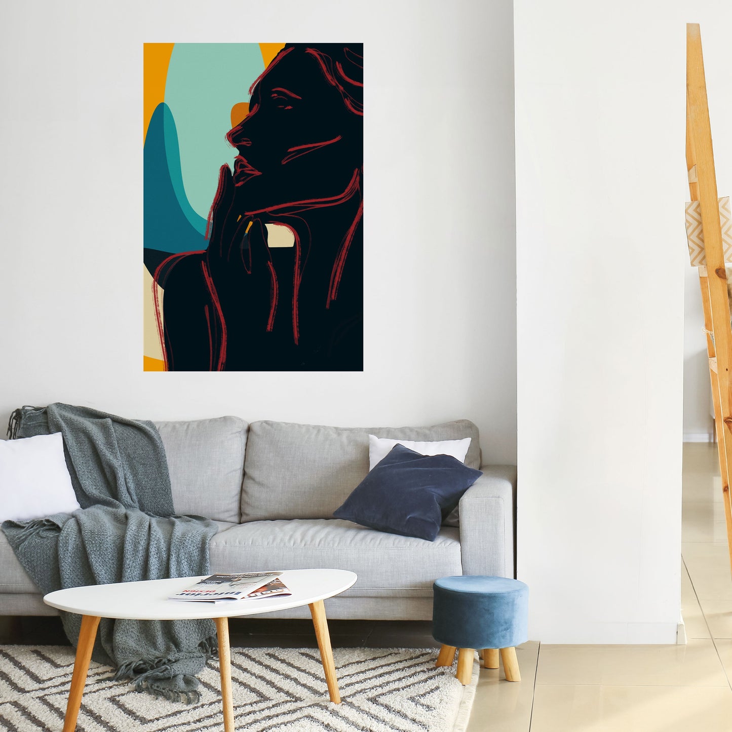 SILHOUETTE SONATA vertikal poster med självhäftande tryck