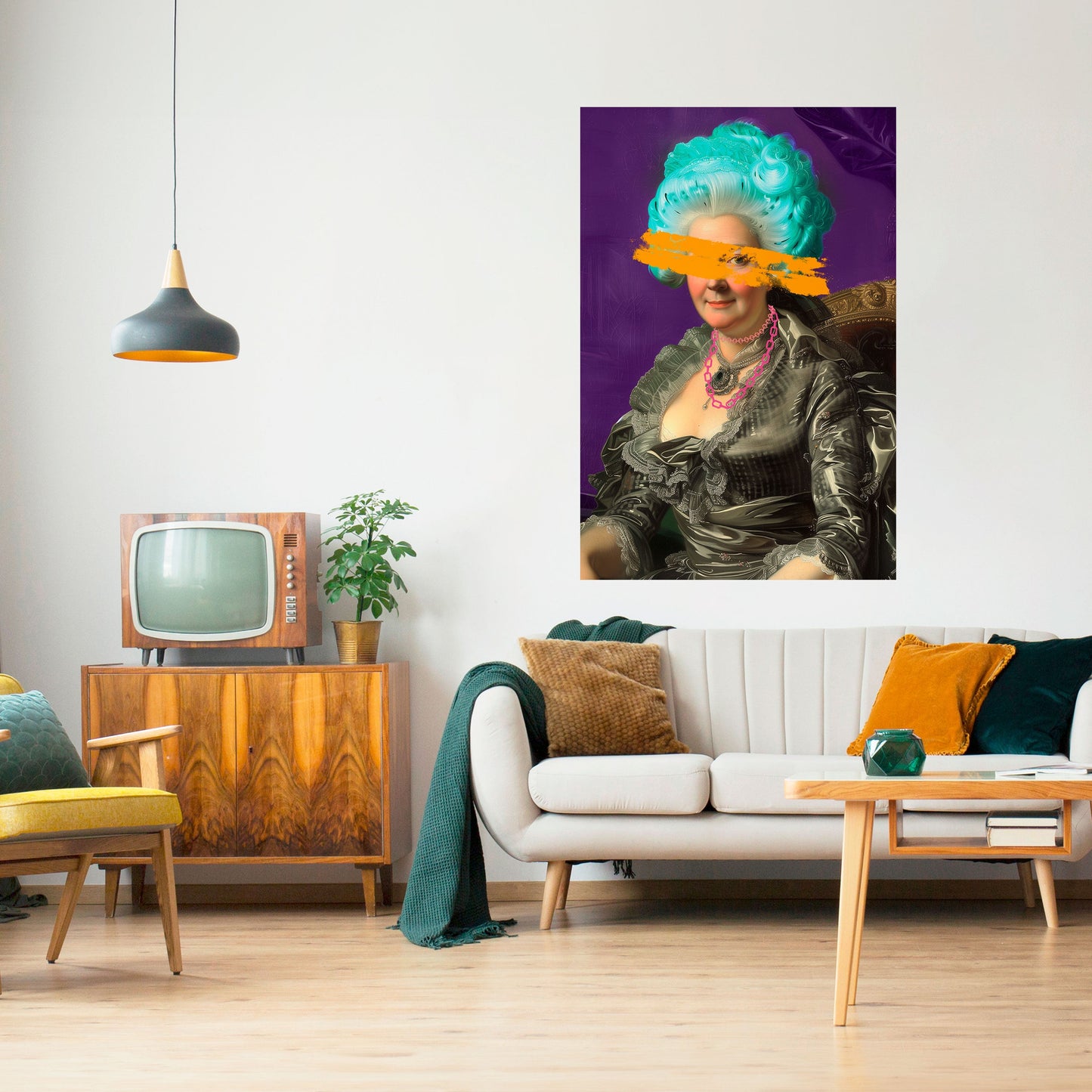 BAROQUE CHIC vertikal poster med självhäftande mönster