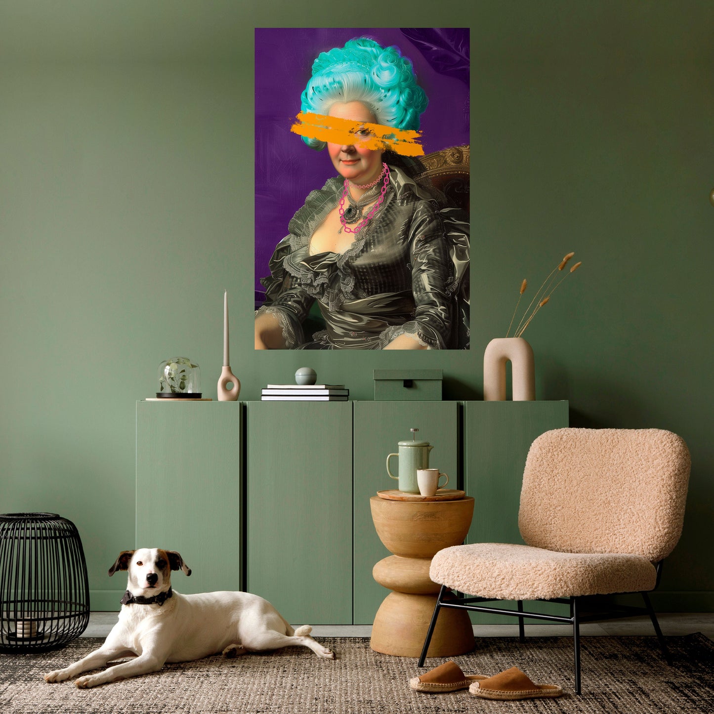 BAROQUE CHIC vertikal poster med självhäftande mönster