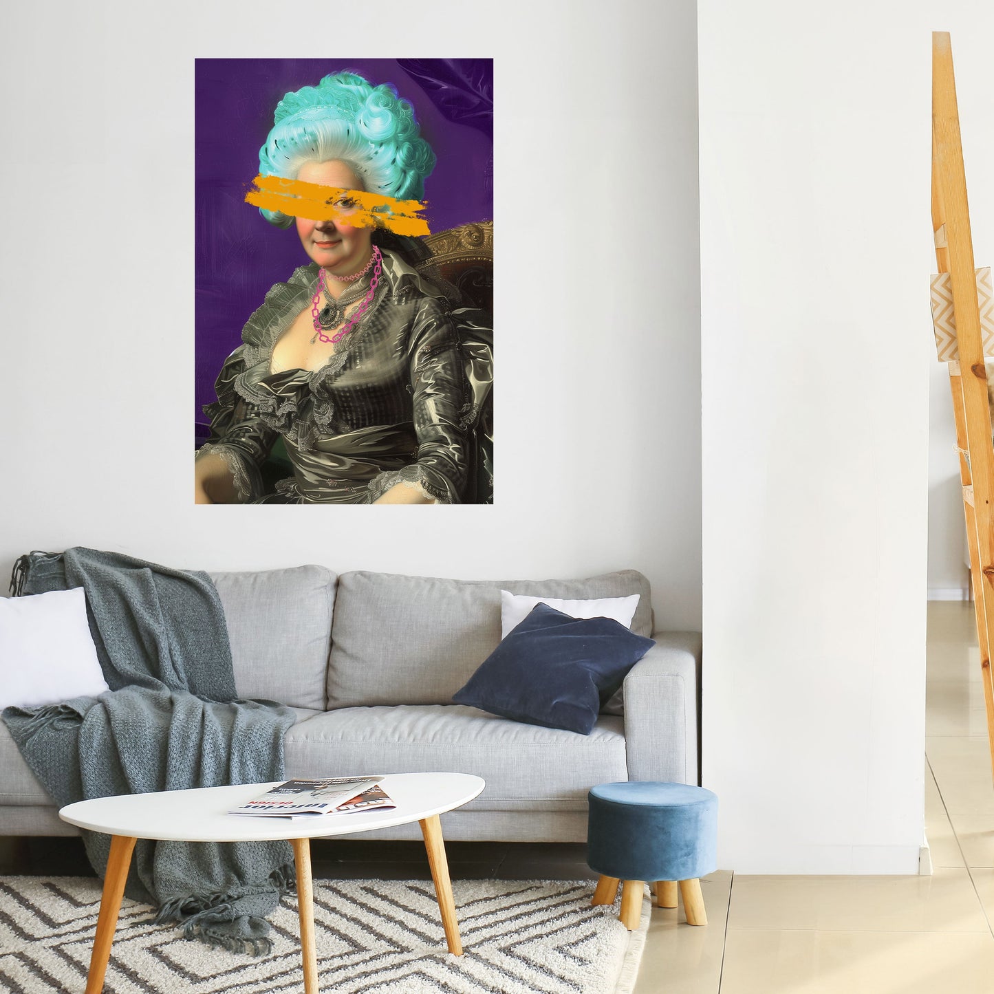 BAROQUE CHIC vertikal poster med självhäftande mönster