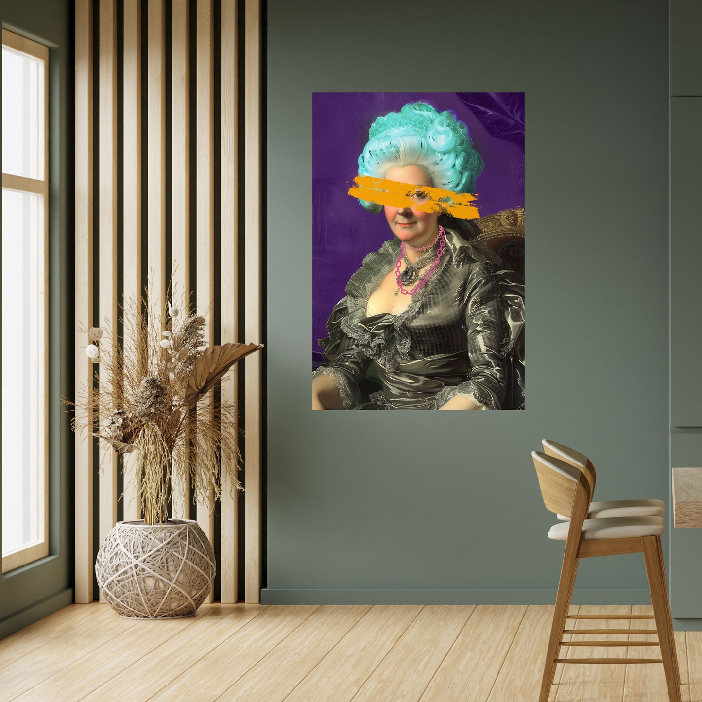 BAROQUE CHIC vertikal poster med självhäftande mönster