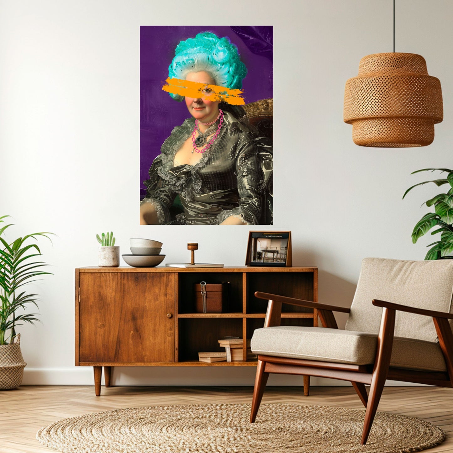 BAROQUE CHIC vertikal poster med självhäftande mönster
