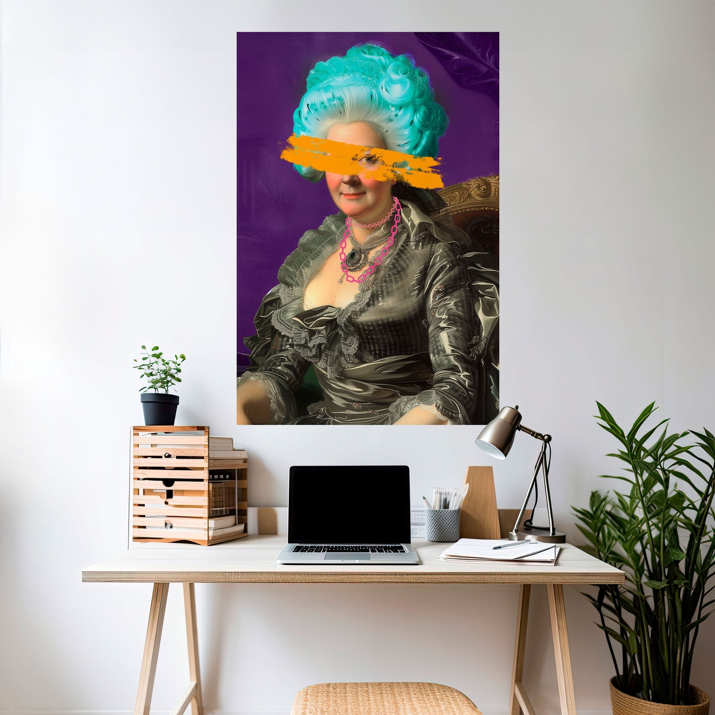 BAROQUE CHIC vertikal poster med självhäftande mönster