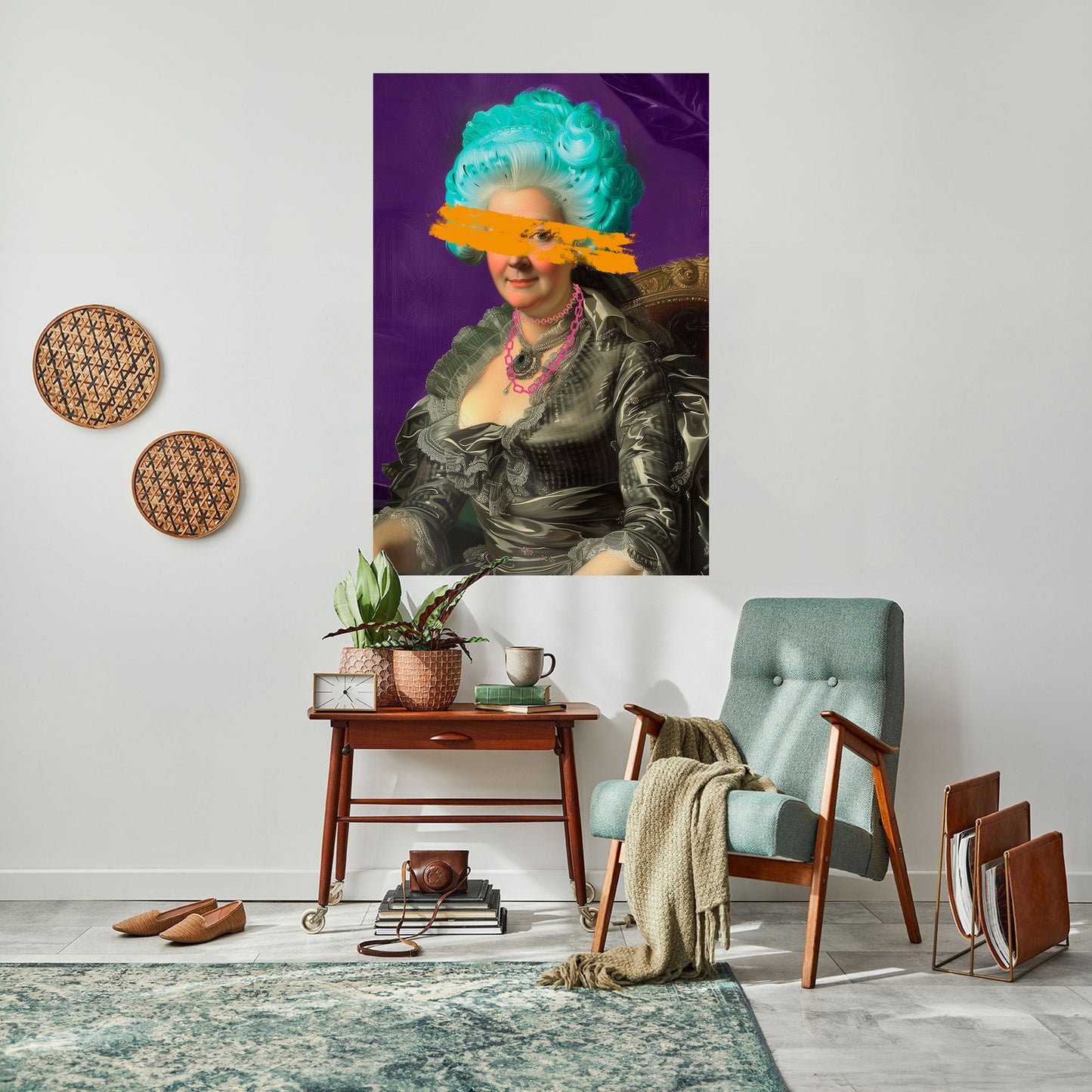 BAROQUE CHIC vertikal poster med självhäftande mönster