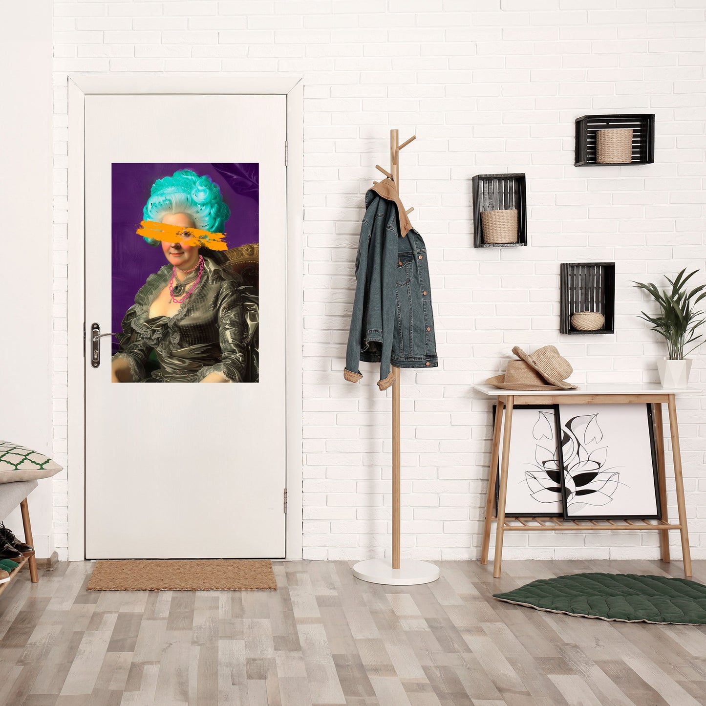 BAROQUE CHIC vertikal poster med självhäftande mönster