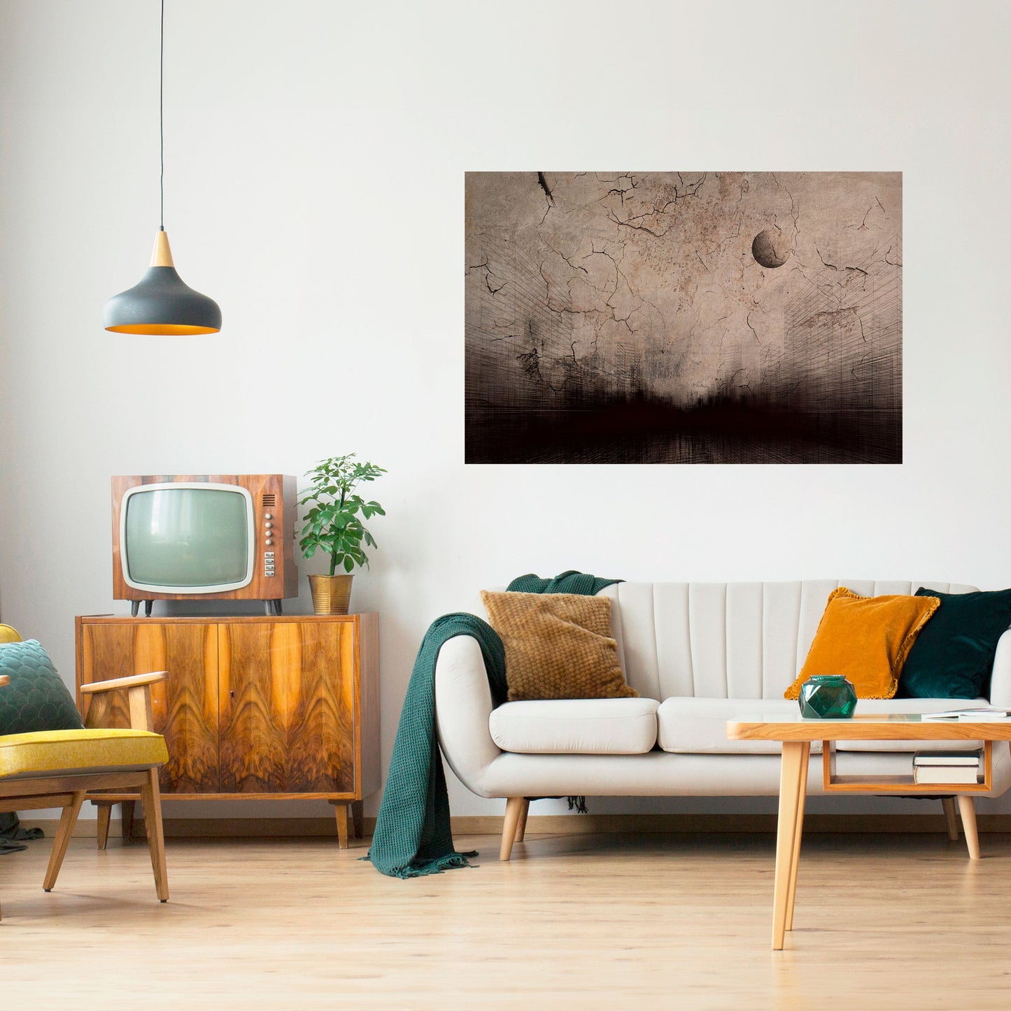 MOONBEAM THOUGHTS Peel and Stick Horizontal Poster