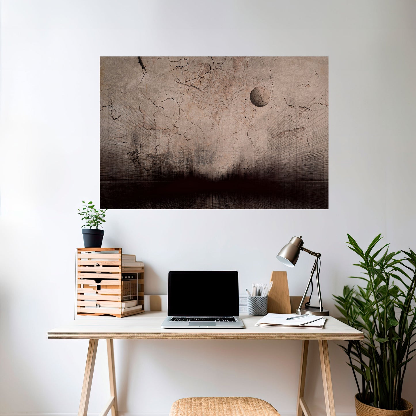 MOONBEAM THOUGHTS Peel and Stick Horizontal Poster