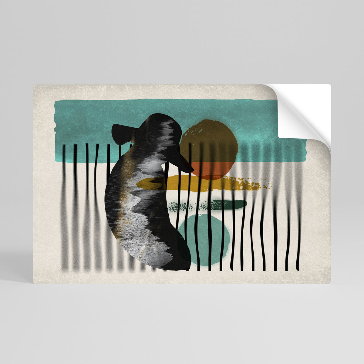 INKWELL TURQOISE Självhäftande Horisontell Poster