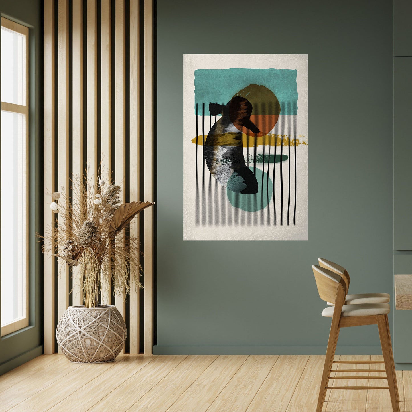 BLÄCKKÄLL TURKOS Vertikal Poster med självhäftande motiv
