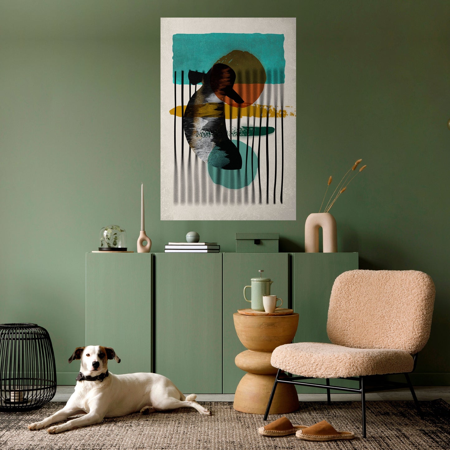 BLÄCKKÄLL TURKOS Vertikal Poster med självhäftande motiv