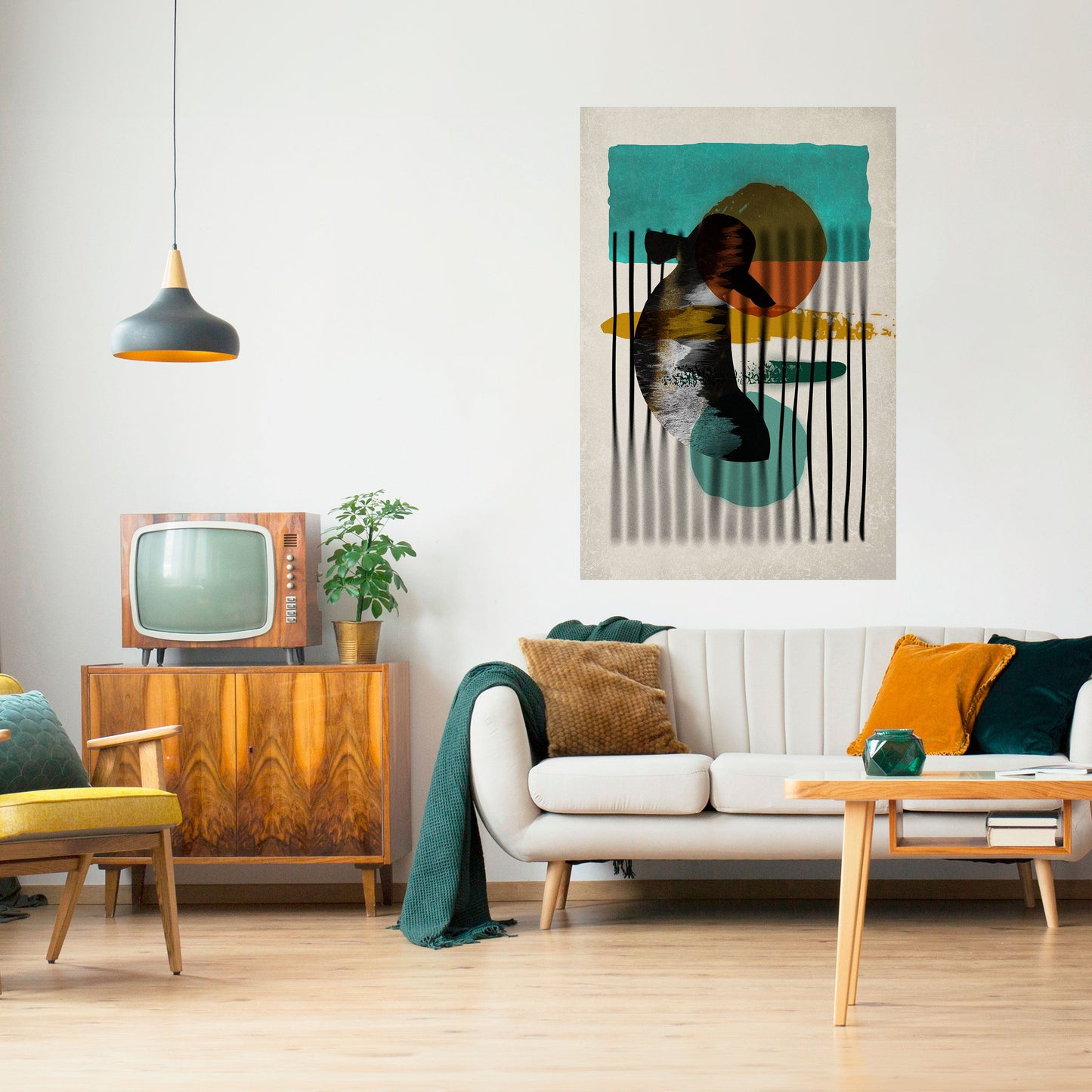 BLÄCKKÄLL TURKOS Vertikal Poster med självhäftande motiv