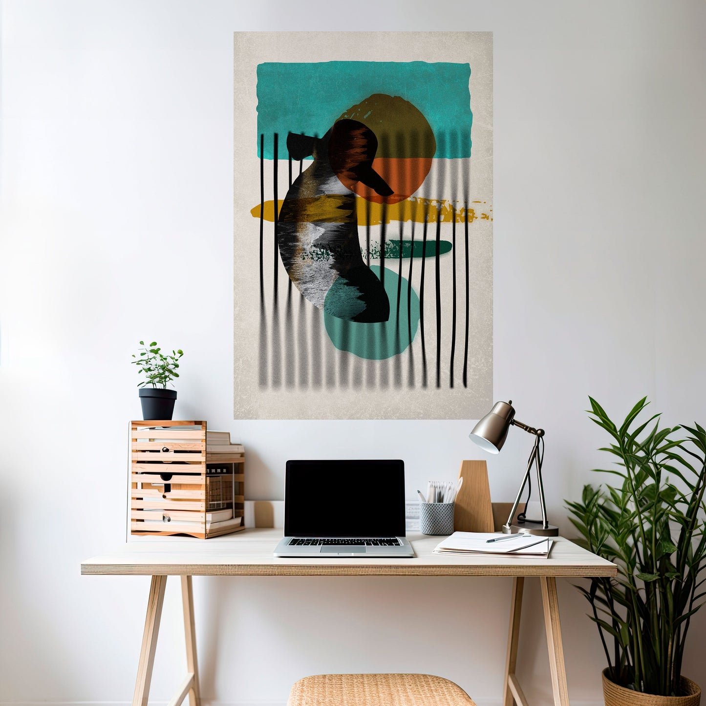 BLÄCKKÄLL TURKOS Vertikal Poster med självhäftande motiv