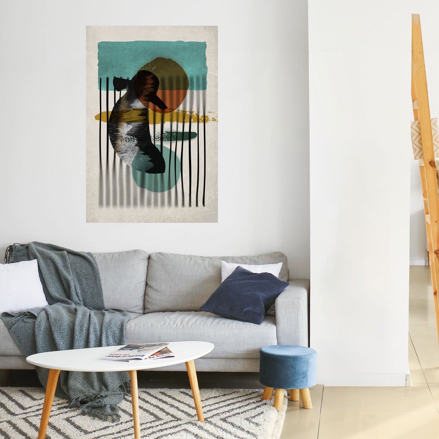 BLÄCKKÄLL TURKOS Vertikal Poster med självhäftande motiv