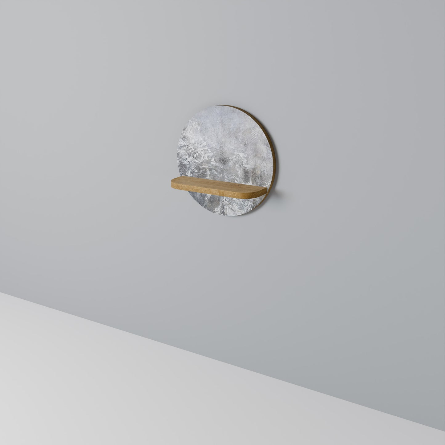 WHITE WHISPER Rund Konsthylla I Ekeffekt