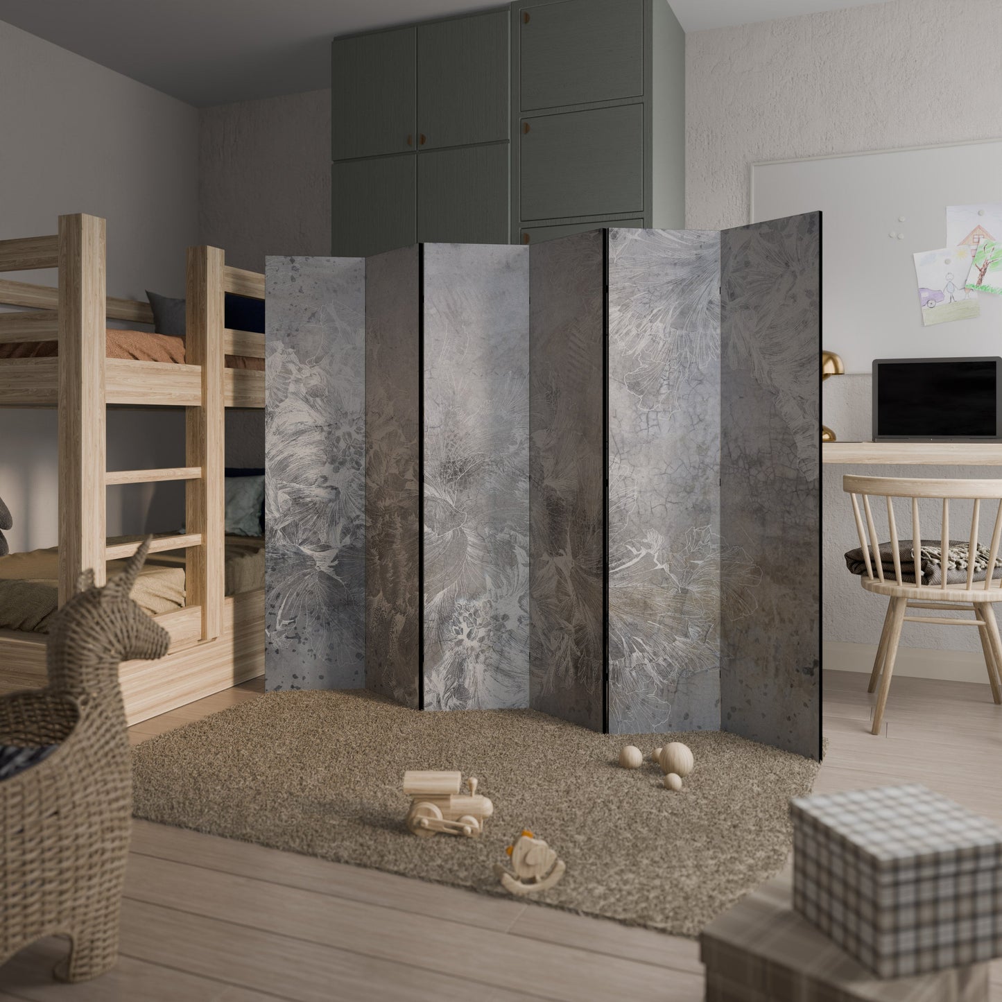 WHITE WHISPER Decorative 6-Panel Room Divider