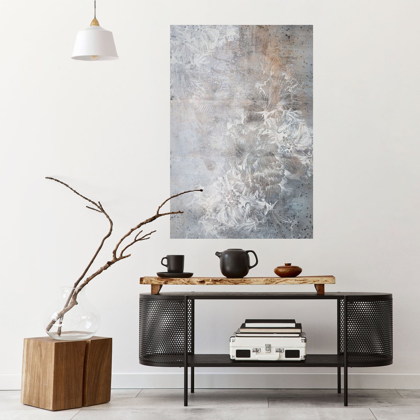 WHITE WHISPER Peel and Stick Vertical Poster