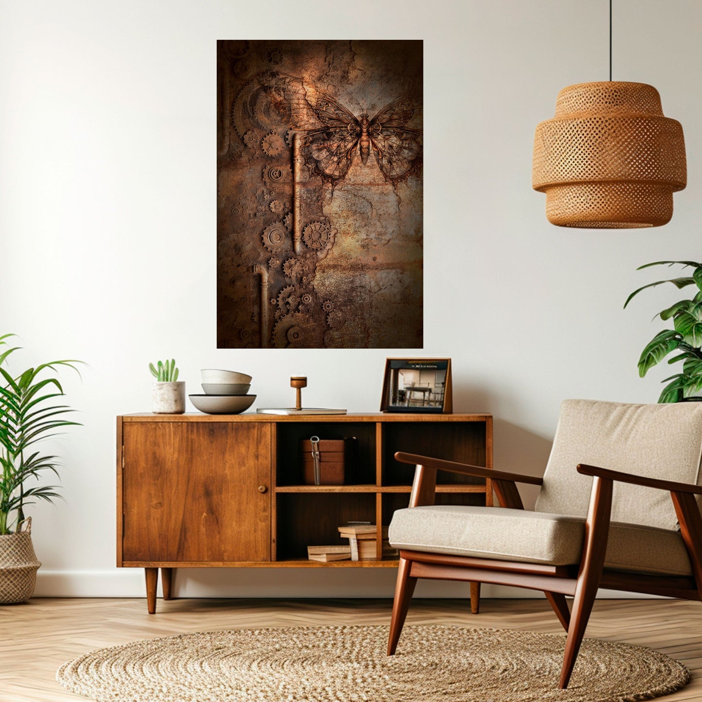 MECHANICAL BUTTERFLY Peel and Stick Vertical Poster