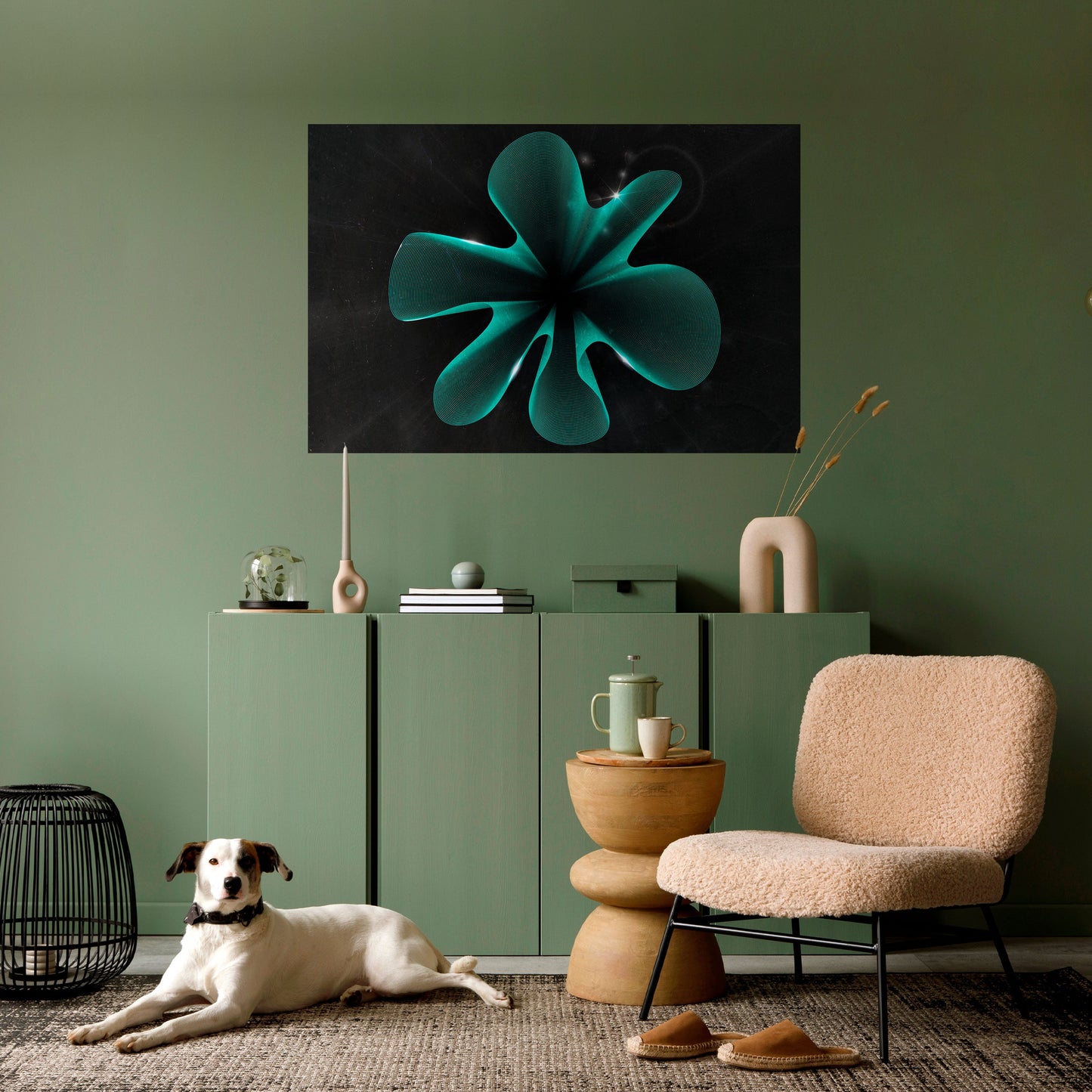 ELECTRIC ILLUSION Horisontell affisch med självhäftande motiv