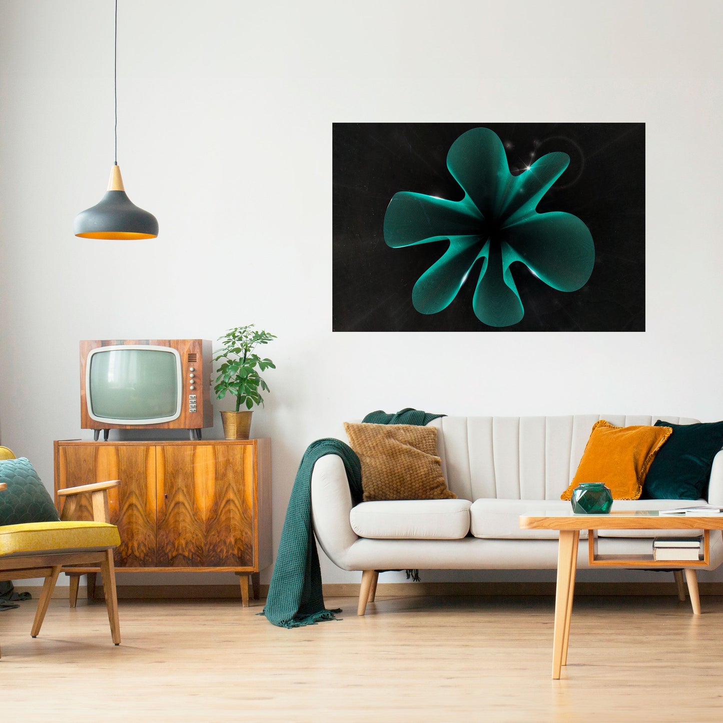 ELECTRIC ILLUSION Horisontell affisch med självhäftande motiv