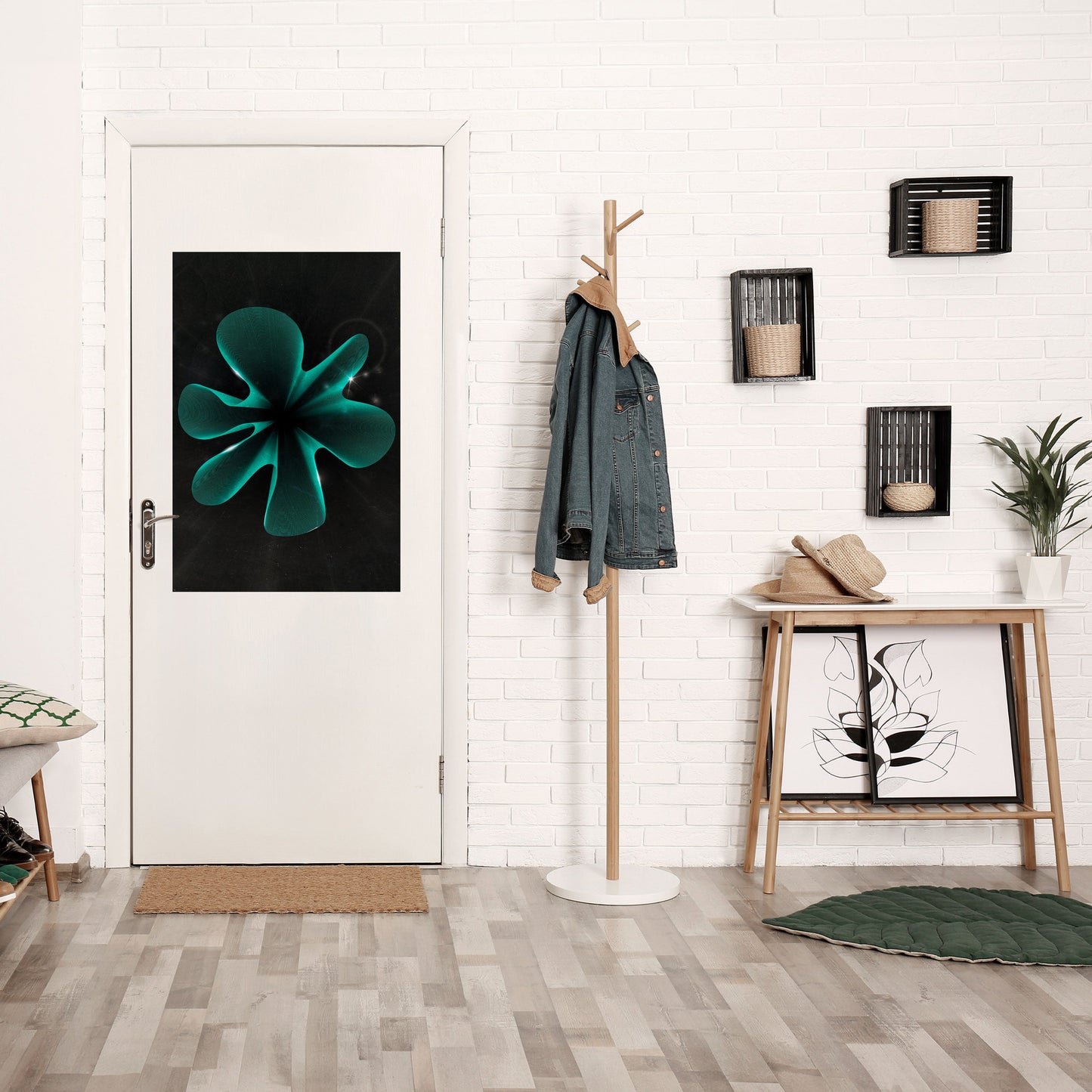 ELECTRIC ILLUSION Vertikal affisch med självhäftande motiv