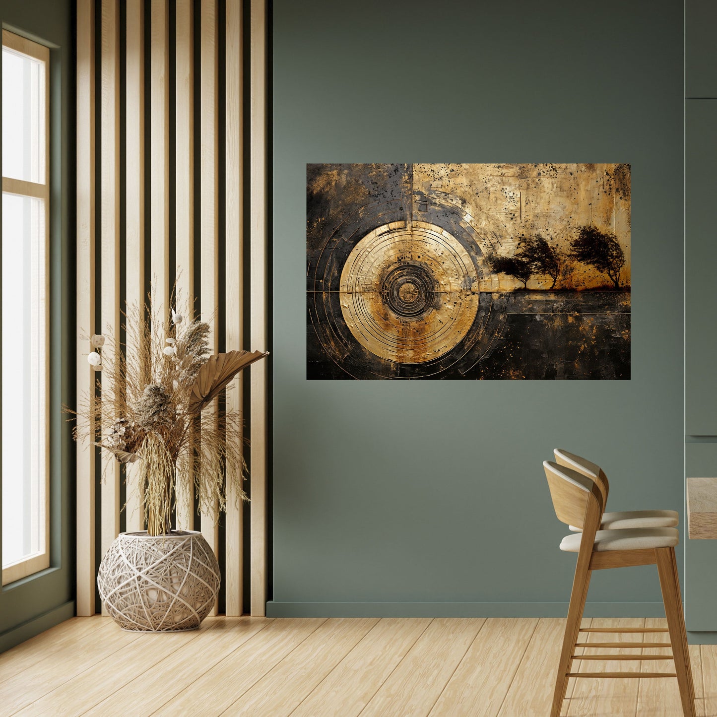 COPPERY EARTHQUAKE Peel and Stick Horizontal Poster