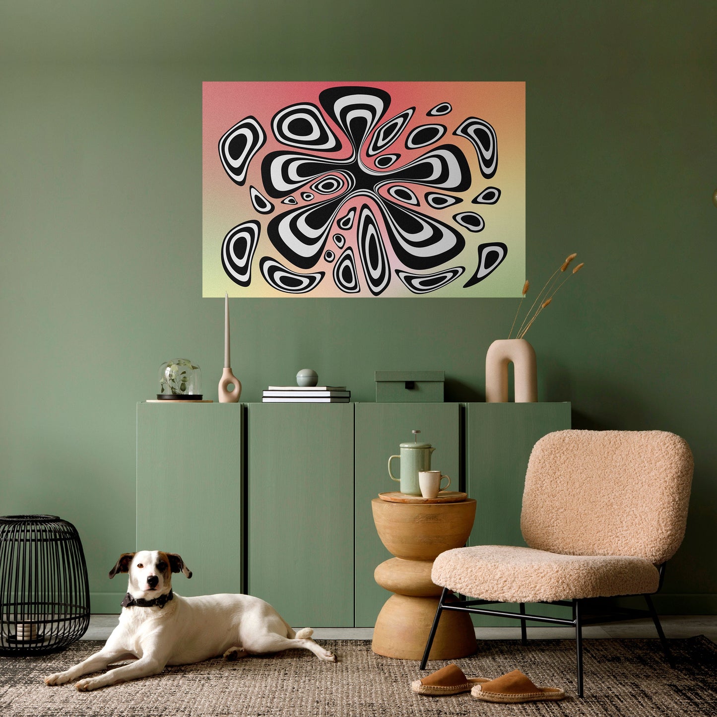 ILLUSIONARY SPLASH Peel and Stick Horizontal Poster