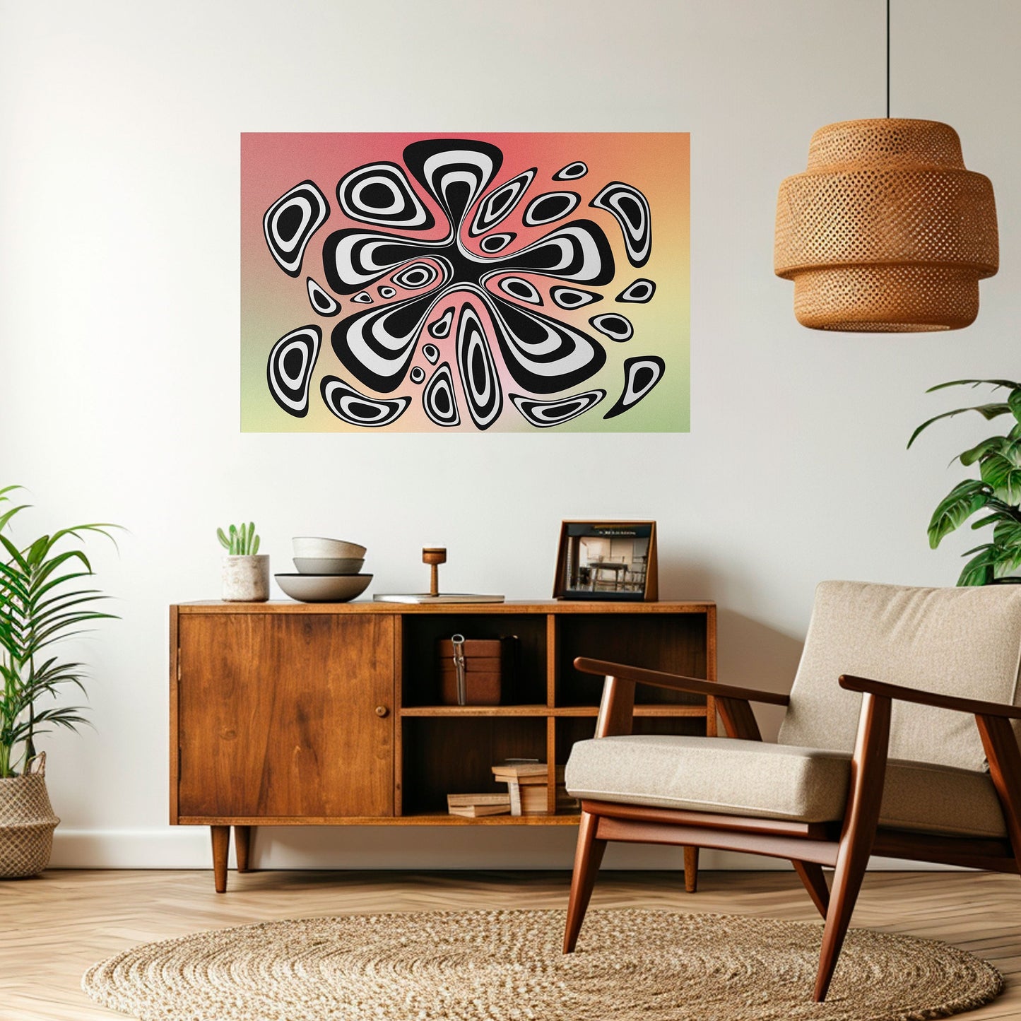 ILLUSIONARY SPLASH Peel and Stick Horizontal Poster