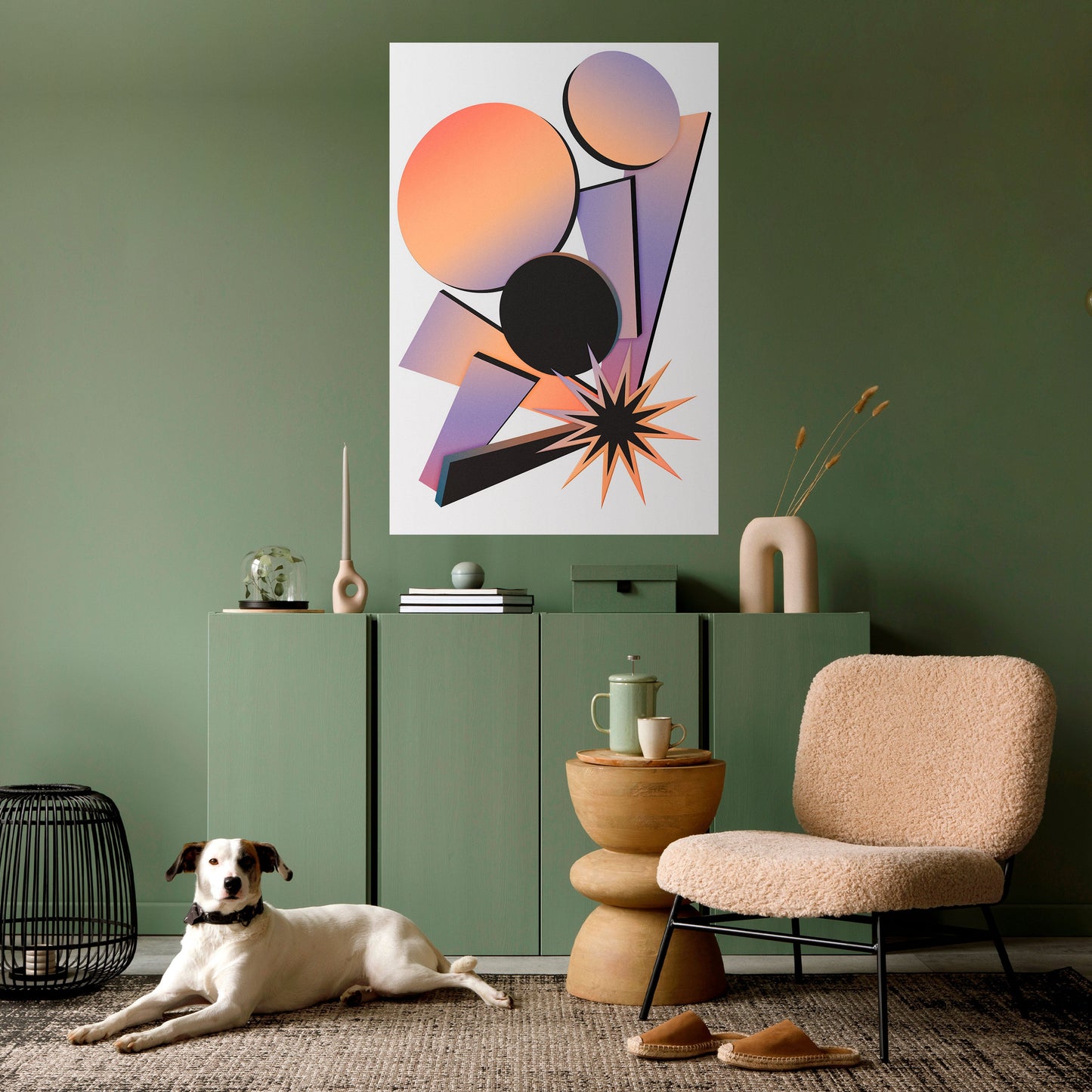 ANGULAR ARTISTRY vertikal poster med självhäftande motiv