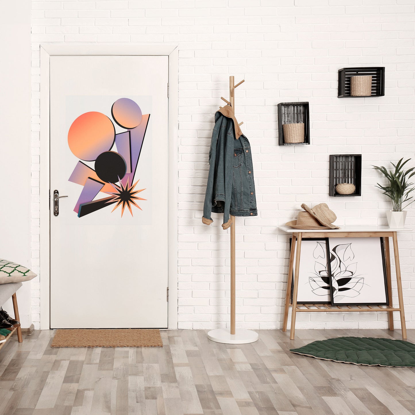ANGULAR ARTISTRY vertikal poster med självhäftande motiv