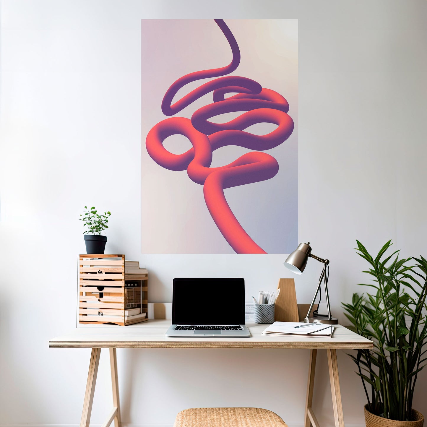 INFINITY WIRE vertikal affisch med självhäftande mönster