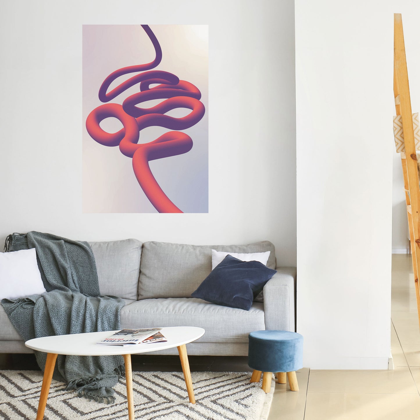INFINITY WIRE vertikal affisch med självhäftande mönster