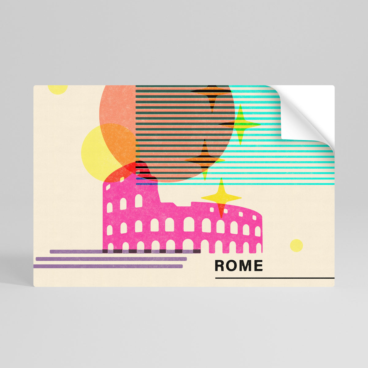 ROMAN SPARKLE Självhäftande Horisontell Poster