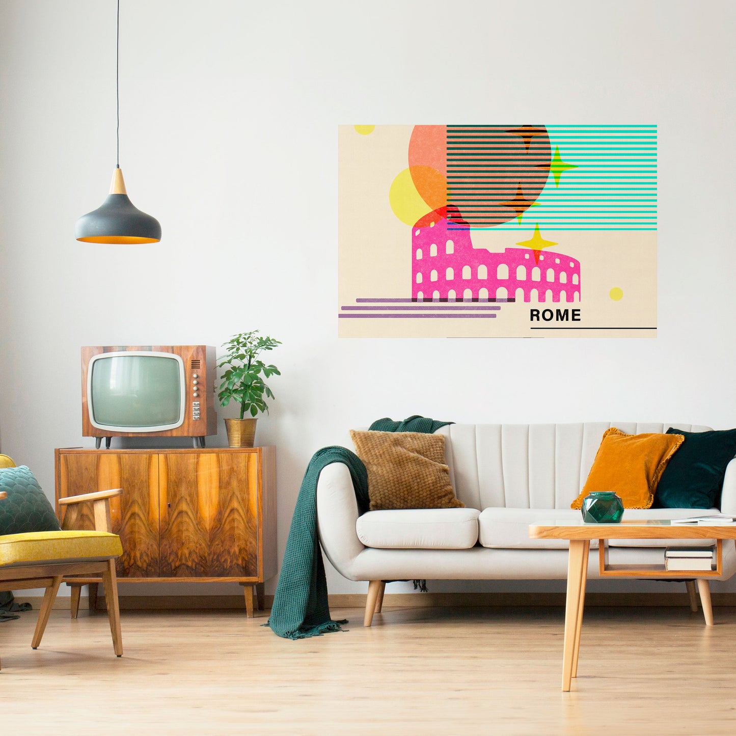 ROMAN SPARKLE Peel and Stick Horizontal Poster