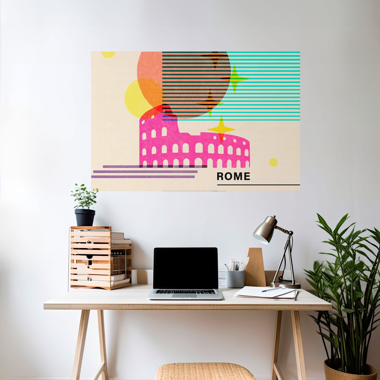 ROMAN SPARKLE Peel and Stick Horizontal Poster