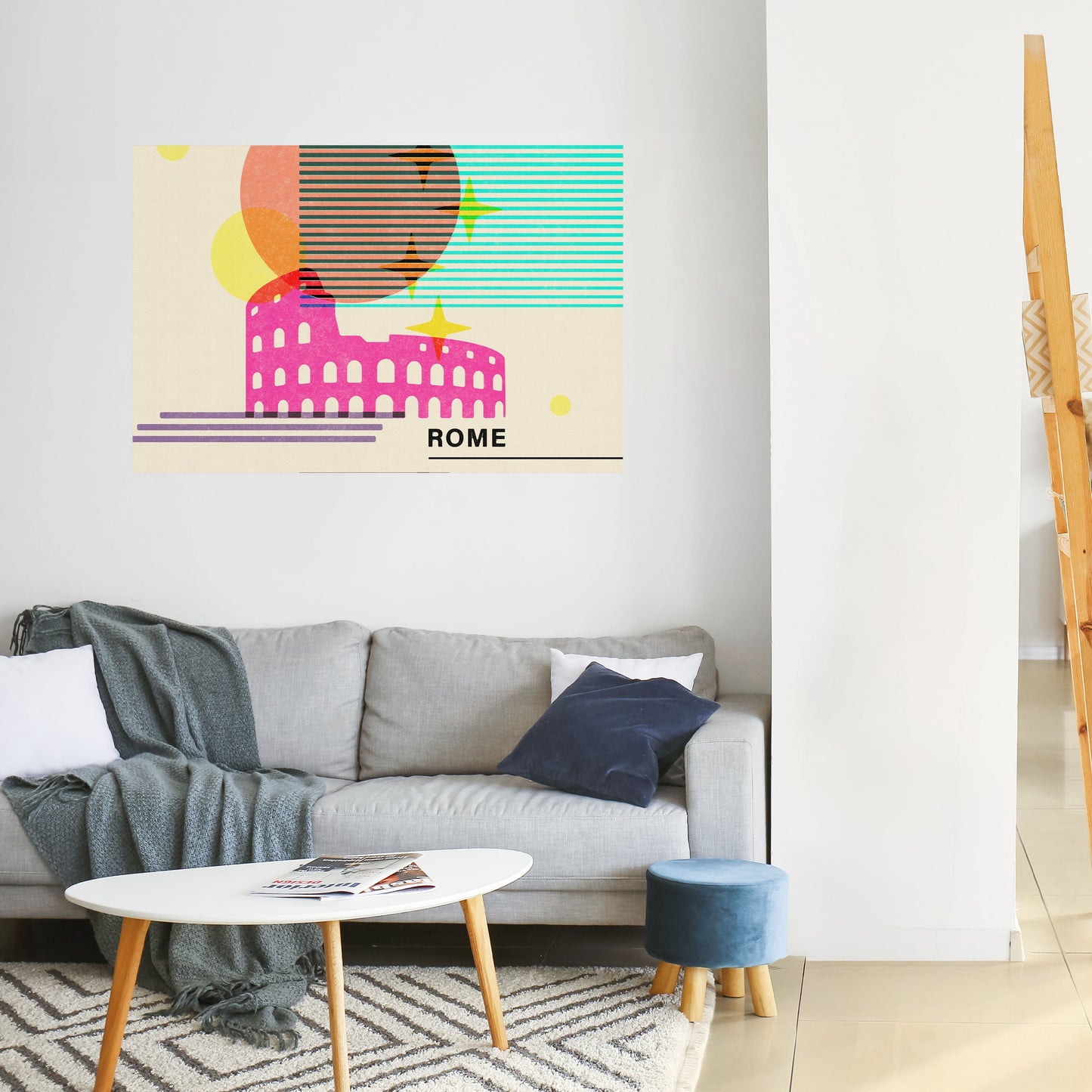 ROMAN SPARKLE Peel and Stick Horizontal Poster