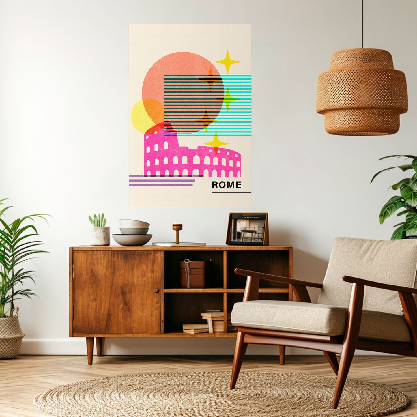 ROMAN SPARKLE Peel and Stick Vertical Poster