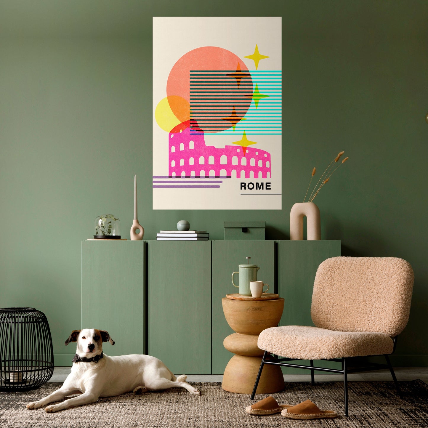 ROMAN SPARKLE Peel and Stick Vertical Poster
